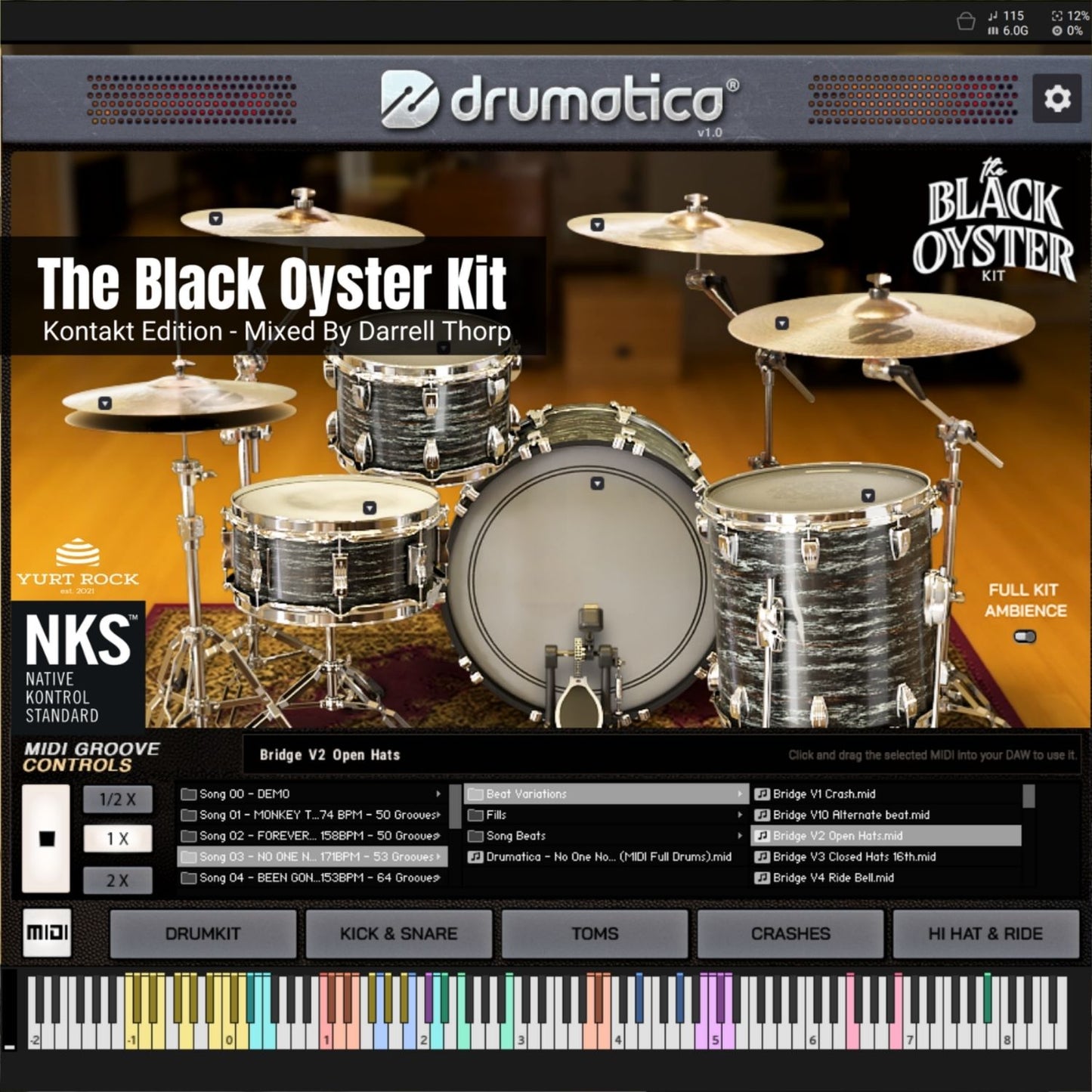 The Black Oyster Drum Kit - Kontakt Edition - Yurt Rock