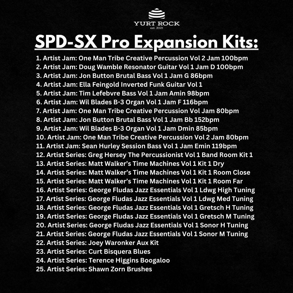 Roland SPD-SX Pro Expansion - Artist Kits Vol 1 - Yurt Rock