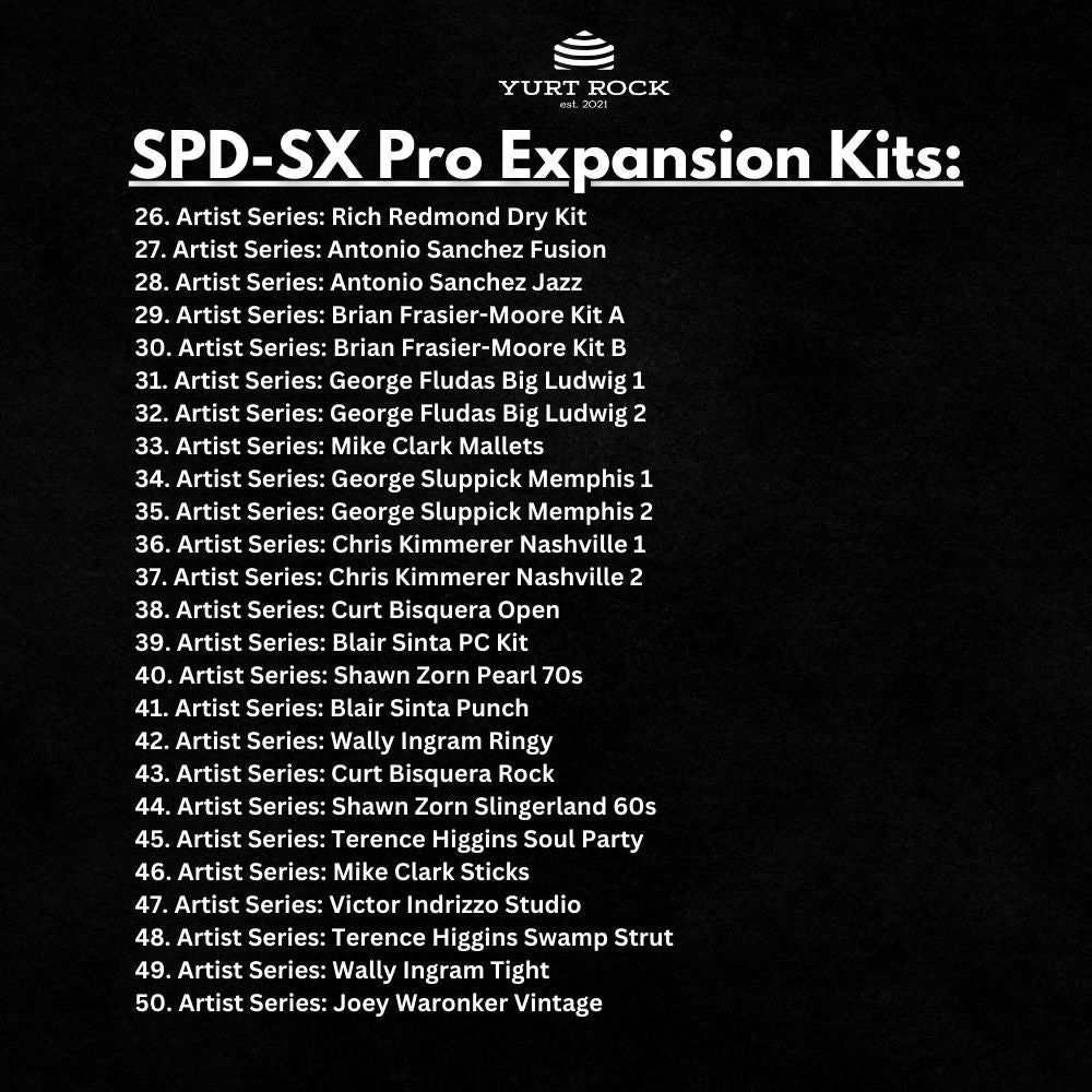 Roland SPD-SX Pro Expansion - Artist Kits Vol 1 - Yurt Rock