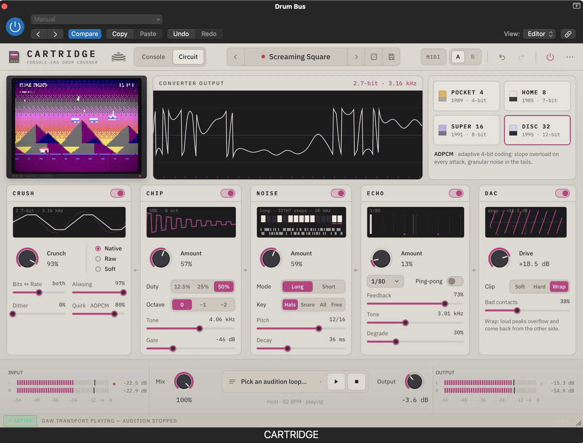 CARTRIDGE - Console Era Drum FX Plug-In