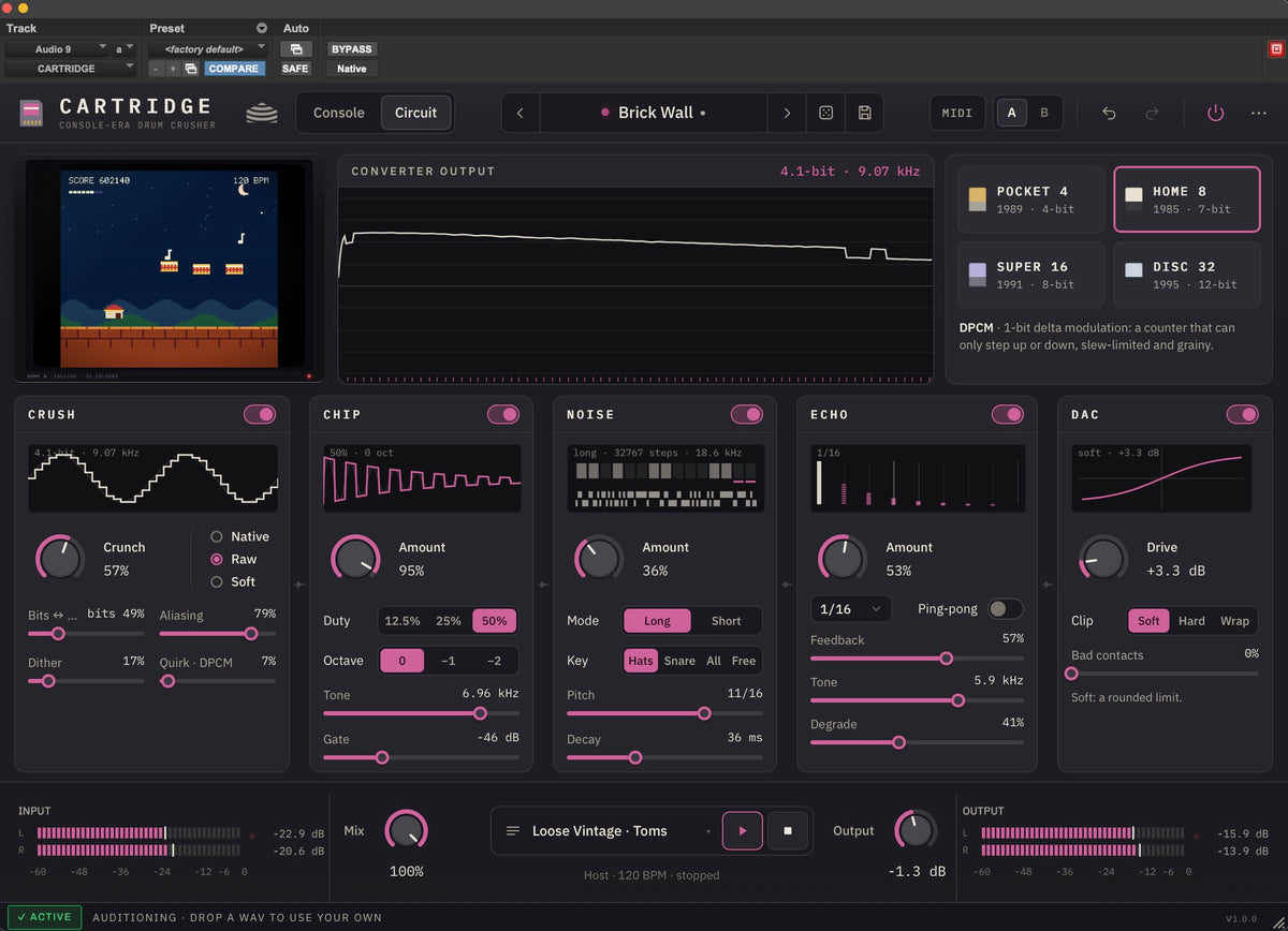 CARTRIDGE - Console Era Drum FX Plug-In