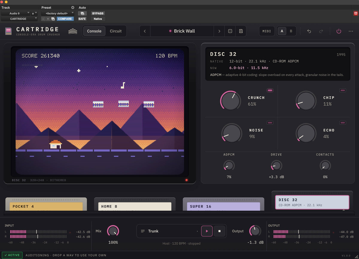 CARTRIDGE - Console Era Drum FX Plug-In