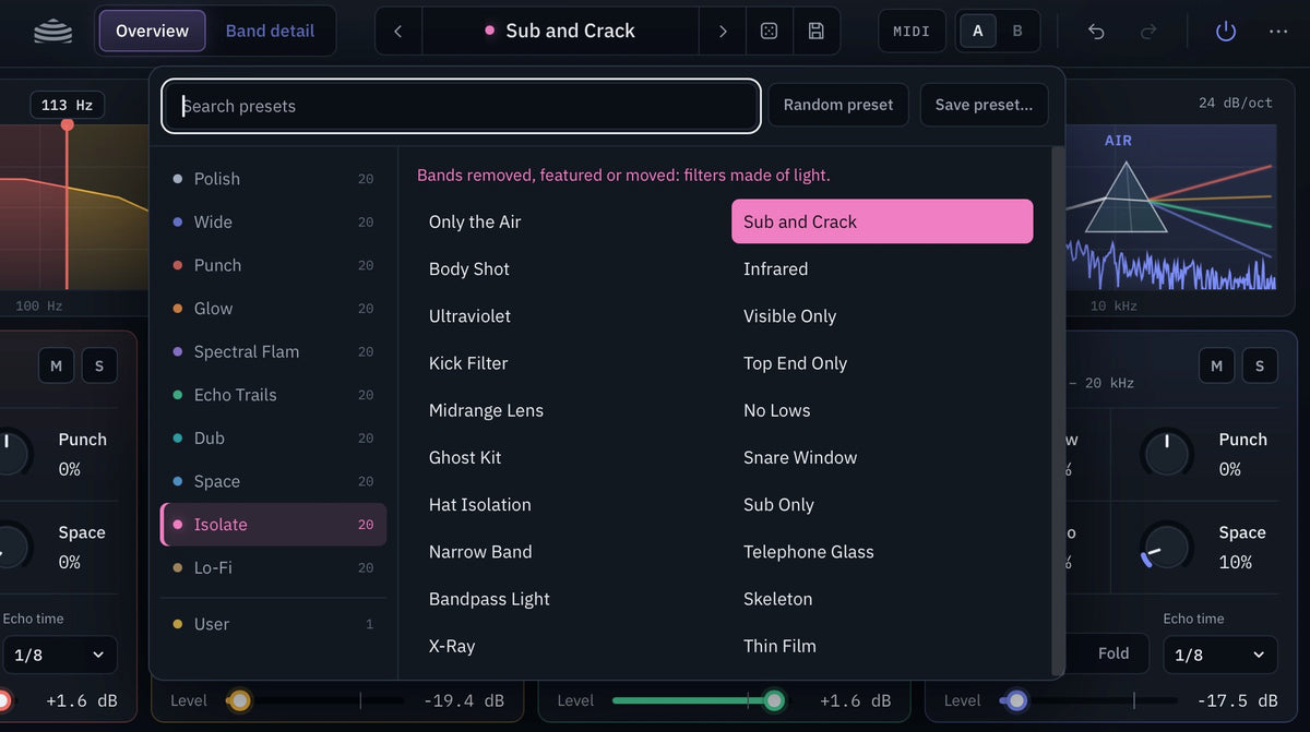 PRISM - Multiband Spatial EFX Drum Plug-In