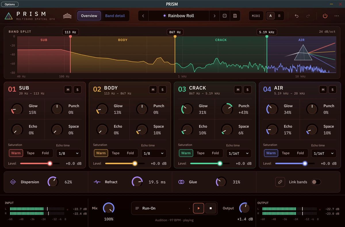 PRISM - Multiband Spatial EFX Drum Plug-In