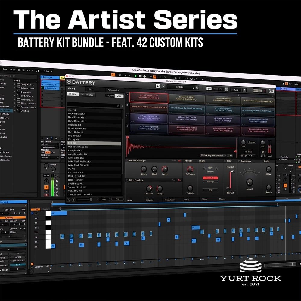 The Artist Series BATTERY Kit Bundle - Yurt Rock