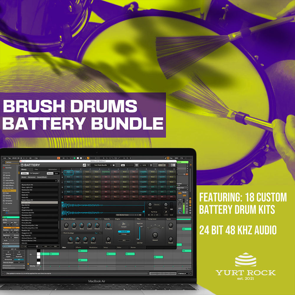 The Brush Drums BATTERY Bundle - Yurt Rock